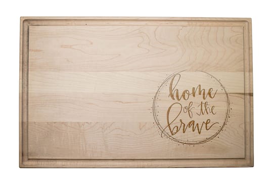 17&#x22; Home Of The Brave Cutting Board